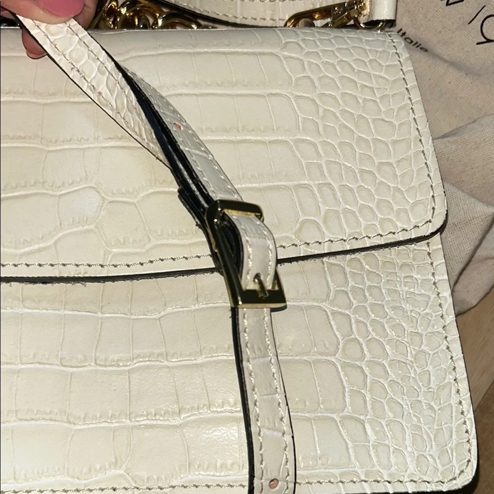House of Harlow 1960 Croc-Embossed Bag with Gold Chain ✨Open to offers✨ - Picture 8 of 11